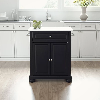 Alexandria Stone Top Portable Kitchen Island/Cart - Crosley 3 Alexandria Stone Top Portable Kitchen Island/Cart - Crosley