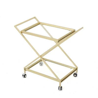Sherianne Industrial Iron Bar Cart - Christopher Knight Home 6 Sherianne Industrial Iron Bar Cart - Christopher Knight Home - Image 5