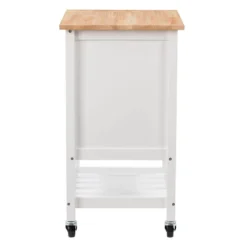 Sage Wood Kitchen Cart White - CorLiving -Baxton Home Shop GUEST 474dafbf 8364 422f a535 c3772ed835b8