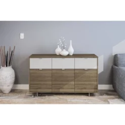 Montana Sideboard Walnut And White - Polifurniture -Baxton Home Shop GUEST 48377929 5c83 447d a124 92803f0a17e5
