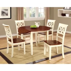 Set Of 2 Lanfield Country Style Back Design Side Chair Vintage White/Cherry - HOMES: Inside + Out -Baxton Home Shop GUEST 486c5739 dedf 4c09 9e01 0db13d85e305
