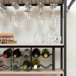 Munich Bar Cart With Wine Rack - South Shore -Baxton Home Shop GUEST 4964fc7b f8d0 4691 95a9 d4a3b28272b1