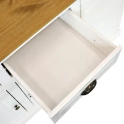 Sunnydaze Decor Sunnydaze Sideboard With 3 Drawers And 3 Doors - Solid Pine Construction - White - 32" -Baxton Home Shop GUEST 49c18c68 cf3f 41a0 82b9 dadbc0d2df67