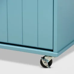 Liona Sky Wood Kitchen Storage Cart Blue/Natural - Baxton Studio -Baxton Home Shop GUEST 4a95f86c 14a2 44ea 842f 3d7165b3f474