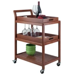 Albert Entertainment Cart Walnut - Winsome -Baxton Home Shop GUEST 4a9d0def fc04 4002 a715 ab3a24c83e7e