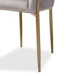 Ballard Velvet Fabric Upholstered Metal Dining Chair - Baxton Studio -Baxton Home Shop GUEST 4ad66103 296d 40dc a37d 5a416347ed30