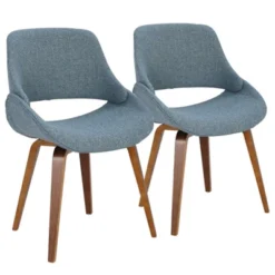 Set Of 2 Fabrico Mid-Century Modern Dining/Accent Chair - Lumisource -Baxton Home Shop GUEST 4ae56ae2 9002 45a1 9285 3e8497eddb51