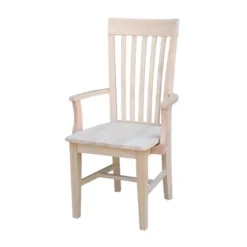 Tall Mission Chair With Arms Unfinished - International Concepts -Baxton Home Shop GUEST 4b215ef5 a9f6 422c bb86 36d5c7c4ec62