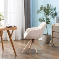 Upholstered Swivel Dining Armchair - Kinwell -Baxton Home Shop GUEST 4b30fadc 1fa3 4cac 80b5 061c8cf7320d