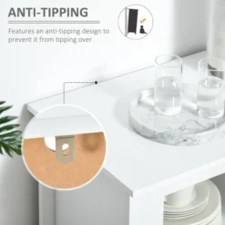 HOMCOM Modern Sideboard, Serving Buffet Cabinet, Cupboard With Glass Doors, Drawers And Adjustable Shelves For Living Room, White -Baxton Home Shop GUEST 4b6b1193 1794 4bbe 9345 21647b2f38fc