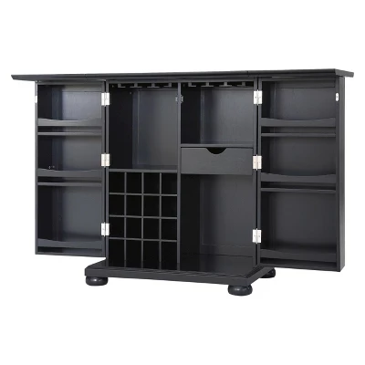 Crosley Alexandria Expandable Bar - Black 3 Crosley Alexandria Expandable Bar - Black