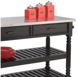 Savannah Kitchen Cart Wood - Black - Home Styles -Baxton Home Shop GUEST 4c566281 845c 4fd8 8b79 4cf8a86b2dc6