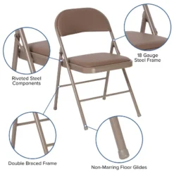 Emma And Oliver 2 Pack Home & Office Portable Vinyl Folding Metal Event Chair -Baxton Home Shop GUEST 4cbfb5d4 7913 4b3a 927a 009a74e1be46