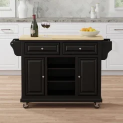Glenwillow Home Kitchen Cart With Locking Casters -Baxton Home Shop GUEST 4cc6504f c71a 472a b0f8 63612becc233