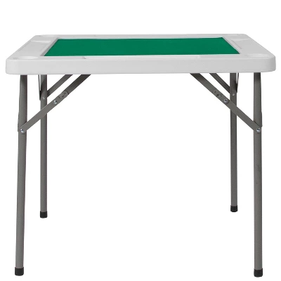 Emma And Oliver 34.5" Square 4-Player Folding Card Game Table With Green Felt And Cup Holders 10 Emma And Oliver 34.5" Square 4-Player Folding Card Game Table With Green Felt And Cup Holders - Image 8