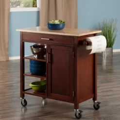 Marissa Kitchen Cart Walnut - Winsome -Baxton Home Shop GUEST 4da6d8dd 445f 456f 84cb 1d199ba3b512