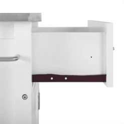 Savannah Stainless Steel Top Compact Kitchen Island Cart White - Crosley -Baxton Home Shop GUEST 4dc87a89 b6ff 450d 84a3 16882e4b3201