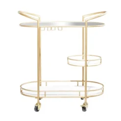 Contemporary Iron Bar Cart Gold - Olivia & May -Baxton Home Shop GUEST 4e2af8ce ae37 4561 b18c 698b01d6ba5c