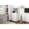 2 Shelves Kitchen Microwave Storage Cabinet White - Inval