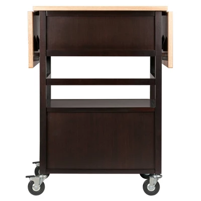 Bellini Kitchen Cart Coffee/Natural - Winsome 7 Bellini Kitchen Cart Coffee/Natural - Winsome - Image 5