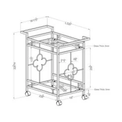 Buncrana Glass Top Serving Cart Chrome - MiBasics 11 Buncrana Glass Top Serving Cart Chrome - MiBasics -Baxton Home Shop GUEST 4ea94dc0 667f 4269 88ad 4556a35793de