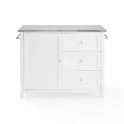 Soren Stainless Steel Top Kitchen Island/Cart Stainless Steel /White - Crosley -Baxton Home Shop GUEST 4f2b86d4 aec4 466f b33d af65ecee46a0