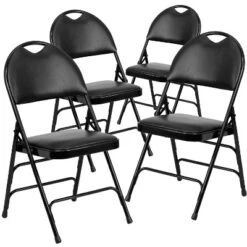 Emma And Oliver 4 Pack Home & Office Easy-Carry Party Events Padded Folding Chair -Baxton Home Shop GUEST 4fc508e7 bed5 4646 8348 f2040c6eb021