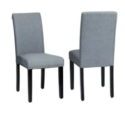 Tangkula 2-Piece Upholstered Linen Fabric Dining Chairs With High Backrest & Padded Seat -Baxton Home Shop GUEST 4fe6b27c de1b 4ee9 924b 5bc516f2c278