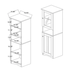 Lauren Wood Buffet And Hutch Kitchen Cabinet Oak Brown/Black - Baxton Studio -Baxton Home Shop GUEST 4febceb9 794b 4fd2 ba29 543b5f355919