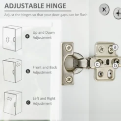HOMCOM Modern Sideboard, Serving Buffet Cabinet, Cupboard With Glass Doors, Drawers And Adjustable Shelves For Living Room, White -Baxton Home Shop GUEST 507e18c7 f1f8 48ac b5ce 1e3b9e2928cf