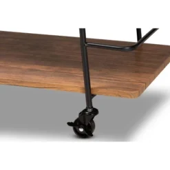 3 Tier Bernard Industrial Metal And Wood Mobile Wine Bar Cart Black/Walnut - Baxton Studio 9 3 Tier Bernard Industrial Metal And Wood Mobile Wine Bar Cart Black/Walnut - Baxton Studio -Baxton Home Shop GUEST 5134988b bb12 46aa b422 e2168bb65de2