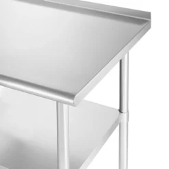 GRIDMANN Stainless Steel Tables With Backsplash And Undershelf, NSF Commercial Kitchen Work & Prep Tables For Restaurant And Home -Baxton Home Shop GUEST 51817746 b3cb 470e a002 76a46f1218e4