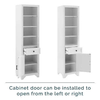 3pc Tara Sideboard And Bookcase Set Distressed White - Crosley 6 3pc Tara Sideboard And Bookcase Set Distressed White - Crosley - Image 4