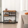 Costway 3-Tier Mobile Bar Serving Cart Liquor Storage Trolley With Removable Tray Wine Rack -Baxton Home Shop GUEST 52893220 4018 480b b825 1890a44e24ce