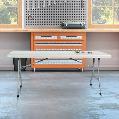 6" Resin Multi Purpose Table Light Gray - OSP Home Furnishings 6 6" Resin Multi Purpose Table Light Gray - OSP Home Furnishings - Image 4