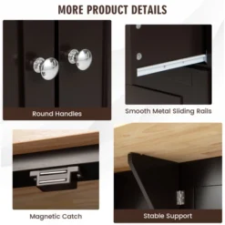 Costway Kitchen Island Cart On Wheels, Mobile Kitchen Island Rolling Island Trolley W/ 2-Door Cabinet 19 Costway Kitchen Island Cart On Wheels, Mobile Kitchen Island Rolling Island Trolley W/ 2-Door Cabinet -Baxton Home Shop GUEST 537706af 2e5d 4e03 9644 4c1dadb8640d