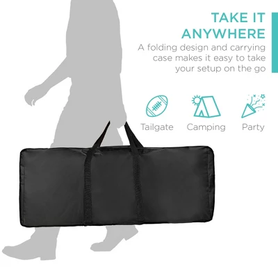 Best Choice Products Portable Pop-Up Bar Table For Indoor/Outdoor, Party, Picnic W/ Carrying Case, Removable Skirt 3 Best Choice Products Portable Pop-Up Bar Table For Indoor/Outdoor, Party, Picnic W/ Carrying Case, Removable Skirt