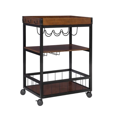 Austin Kitchen Cart Metal/Wood - Linon 6 Austin Kitchen Cart Metal/Wood - Linon - Image 4