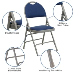 Emma And Oliver 4 Pack Home & Office Easy-Carry Party Events Padded Folding Chair -Baxton Home Shop GUEST 541fbf70 5ce1 41fd 99a0 2d873a108231