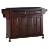 Solid Black Granite Top Kitchen Cart/Island - Vintage Mahogany - Crosley -Baxton Home Shop GUEST 54439677 613d 4ce1 8356 96a893387915