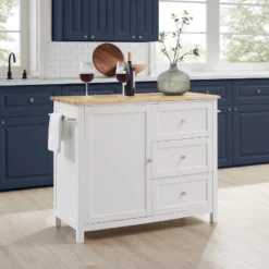 Soren Wood Top Kitchen Island/Cart Natural/White - Crosley 20 Soren Wood Top Kitchen Island/Cart Natural/White - Crosley -Baxton Home Shop GUEST 548ffc9d 84cd 4892 9d57 19c41cd815b4