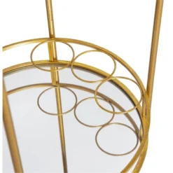 Round Metal Bar Cart Gold - Linon -Baxton Home Shop GUEST 54a81f07 6d98 4cf3 a42b cabc4678a0a3