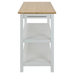 Kitchen Island With Two Shelves - Flora Home -Baxton Home Shop GUEST 559efe0e f666 44b6 9378 2ab88b7cad78