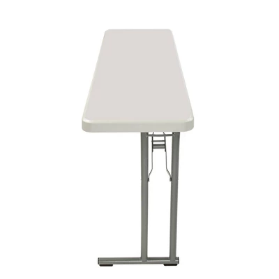 18"x60" Heavy Duty Seminar Folding Banquet Table Speckled Gray - Hampden Furnishings 4 18"x60" Heavy Duty Seminar Folding Banquet Table Speckled Gray - Hampden Furnishings - Image 2