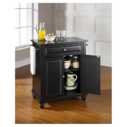Cambridge Solid Black Granite Top Portable Kitchen Island - Crosley -Baxton Home Shop GUEST 57aaf59a ed72 41bd a82b d5aa855b19f8