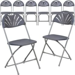 Emma And Oliver 8 Pack. 650 Lb. Capacity Plastic Fan Back Folding Chair -Baxton Home Shop GUEST 58c42481 3167 4501 8d53 b6a76ac40dcc 1