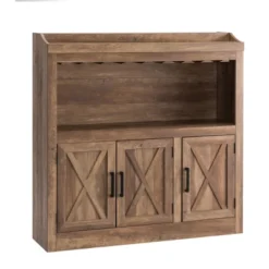 Home Source Bar Cabinet With Stem Glass Placement And Wooden Doors In Charcoal -Baxton Home Shop GUEST 5975e45a ad6e 4848 9623 30c8a2bd56da
