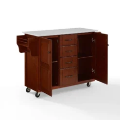 Eleanor Granite Top Kitchen Cart Mahogany - Crosley -Baxton Home Shop GUEST 59b38a48 e823 4810 9d45 4ac45fe9049b