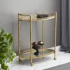 Oval Mirror Rolling Bar Cart Gold - Olivia & May -Baxton Home Shop GUEST 5aed6b41 0642 4986 8eab 62b4e04a7ccd