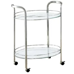 Derria Oval Mirrored Metal Frame Serving Cart - Furniture Of America -Baxton Home Shop GUEST 5b6cc95a d23e 49ef 8775 2fe1c2cd8efb